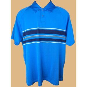 Under Armour Mens HeatGear Blue Polo Large